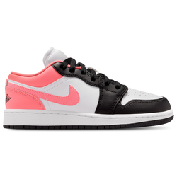 Grade School Shoes - Nike Air Jordan 1 Low - Black-Pink Gaze-White