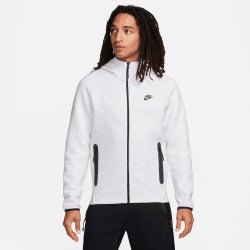 Men Hoodies - Nike Tech Fleece Windrunner Full-Zip Hoodie - Birch Heather-Black