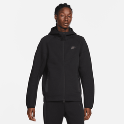 Men Hoodies - Nike Tech Fleece Windrunner Full-Zip Hoodie - Black-Black