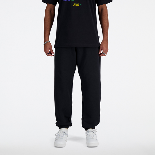 New Balance fleece Homme - Pantalons, Noir - Taille L - Jersey de coton