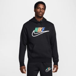 Men Hoodies - Nike Club Fleece Futura Hoodie - Black-Multi