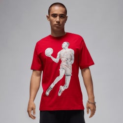 Men T-Shirts - Jordan Graphic Dot Tee - Gym Red-Black