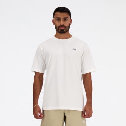 Men T-Shirts - New Balance Sport Essentials Cotton Tee - White-White