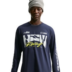 Men T-Shirts - Nike Swoosh Speed Long Sleeve Tee - Obsidian-Obsidian