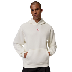Men Hoodies - Jordan Brooklyn Fleece Hoodie - Sail-University Red