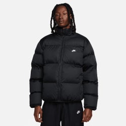 Men Jackets - Nike Club Puffer Jacket - Black-White