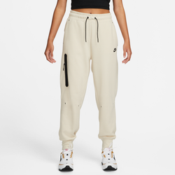 Women Pants - Nike Sportswear Tech Fleece High-Rise - Oatmeal Heather-Black