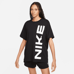 Women T-Shirts - Nike Classic Box Logo Tee - Black-White