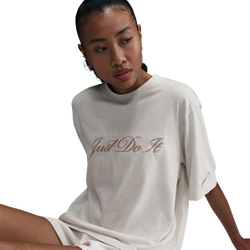Women T-Shirts - Nike Box Tee - Lt Orewood Brn-Dusted Clay