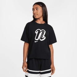 Grade School T-Shirts - Nike Sportswear Older Kids Graphic T-Shirt - Black-Black