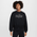 Nike Sportswear Club Fleece Girls' Boxy Crew-Neck Sweatshirt - Grade School Track Tops Black-White