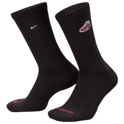 Unisex Socks - Nike Size 8-12 Everyday Plus Cushioned Crew Socks - Black-White