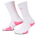 Nike Elite Cushion Crew 1Pk - Unisex Socks White-Wolf Grey-(Hyper Pink)