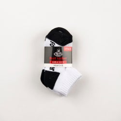 Unisex Socks - Foot Locker Toddler Ankle Size 3-10C 3 Pack - White-Black