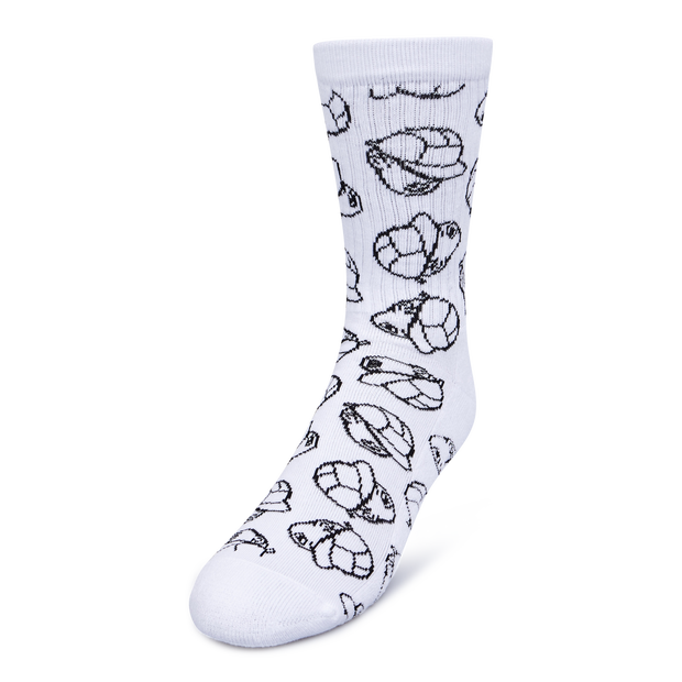 New Balance Paperboy Unisex Socks - White - One Size - Cotton, Polyester, Elastane