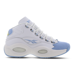 Men Shoes - Reebok Question Mid - White-Fluid Blue-Toxic Yellow