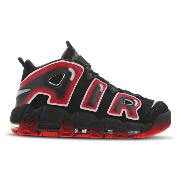 Nike Air More Uptempo Black White Laser Crimson - CJ6129-001