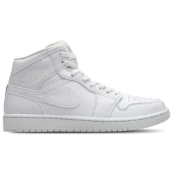 Men Shoes - Jordan 1 Mid - White-White-White