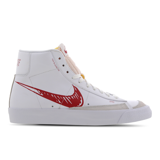 Nike Blazer Mid 77 Sketch White Red - CW7580-100