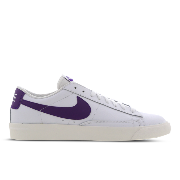 Nike Blazer Low Leather White Purple - CI6377-103