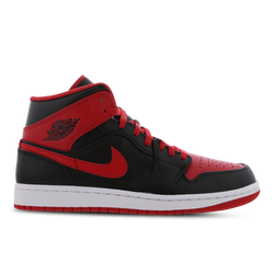 Homme Chaussures - Jordan 1 Mid - Black-Fire Red-White