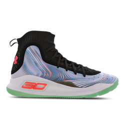 Men Shoes - Under Armour Curry 4 Retro - White-Black-Univ Blue