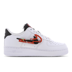 Men Shoes - Nike Air Force 1 Diy - White-Black-Pomegranate