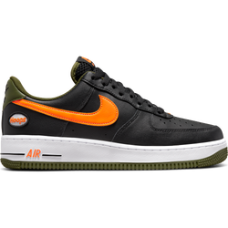 Men Shoes - Nike Air Force 1 Low - Black-Total Orange-Rough Green