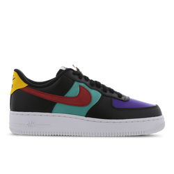 Men Shoes - Nike Air Force 1 Low - Black-Gym Red-Washed Teal