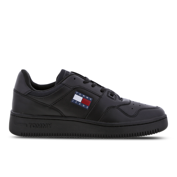 Tommy Jeans Basket Low male Scarpe - Nero - Cuoio - Foot Locker