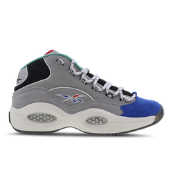 Men Shoes - Reebok Question Mid - Grey-Blue-Black