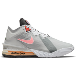 Men Shoes - Nike LeBron 18 Low Space Jam - Lt Smoke Grey-Sunset Pulse-Black