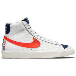 Men Shoes - Nike Blazer Mid - White-Orange-Blue Void