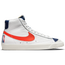Nike Blazer Mid - Men Shoes White-Orange-Blue Void
