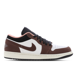 Men Shoes - Jordan 1 Low - Lt Chocolate-Crimson