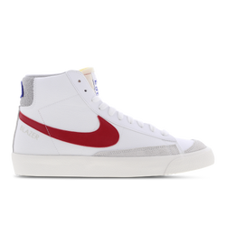 Men Shoes - Nike Blazer Mid - White-Gym Red-Lt Smoke Grey