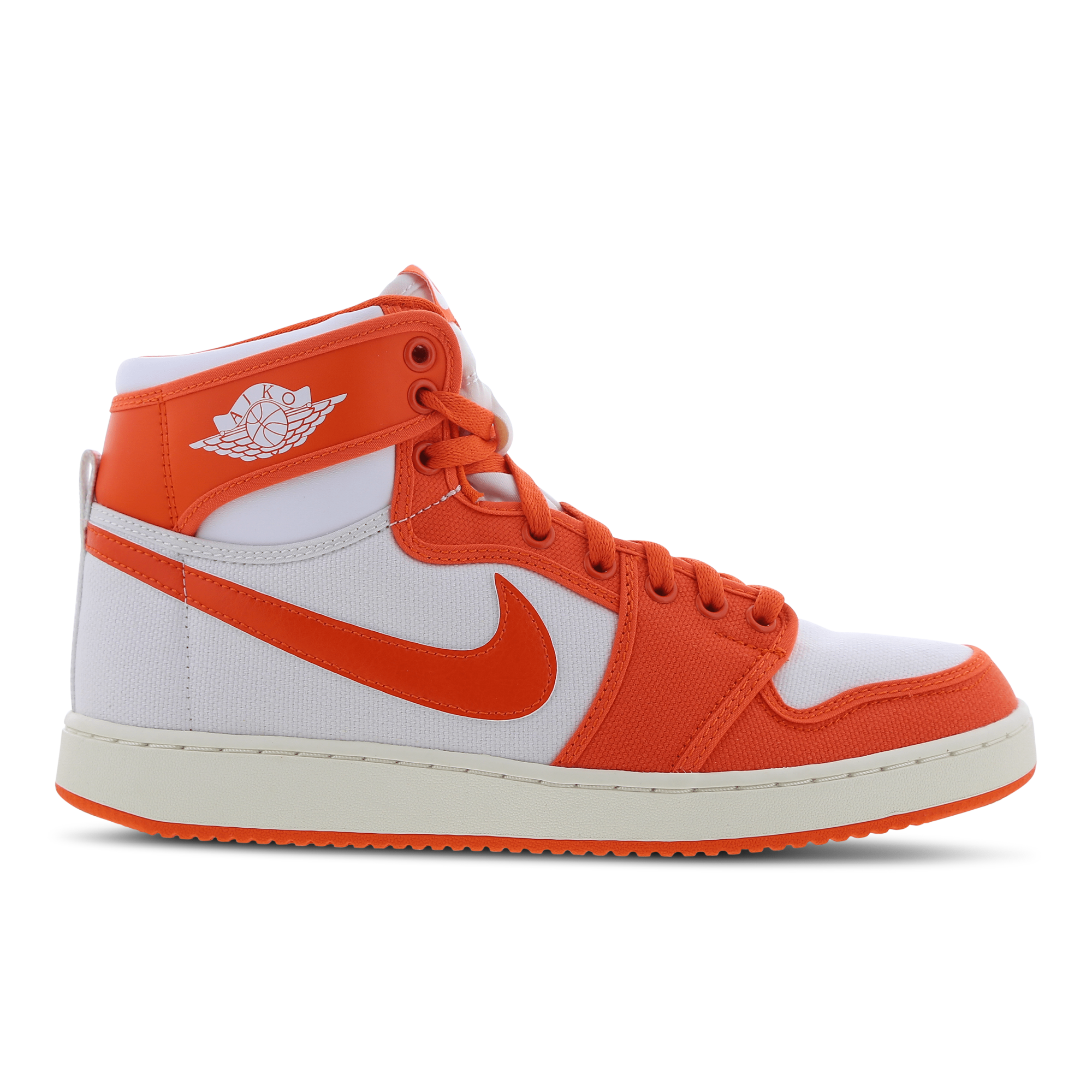 foot locker orange and white jordans