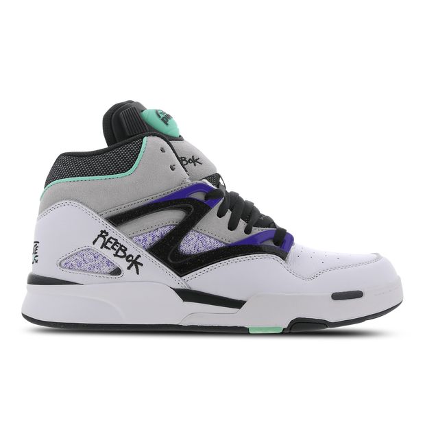 Reebok Men's Pump Omni Zone II Sneakers in White/Pure Grey/Hint Mint - HR0110