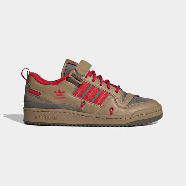 Adidas Men's Forum 84 Camp Low Sneakers in Cardboard/Scarlet/Grey - GV6785