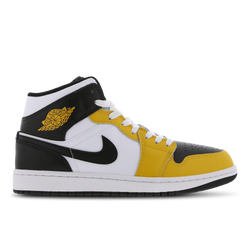 Men Shoes - Jordan 1 Mid - Yellow Ochre-Black-White