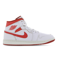 Air jordan 1 mid mens lifestyle shoe outlet (white/black/red)