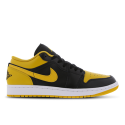 Men Shoes - Jordan 1 Low - Black-Yellow Ochre-White