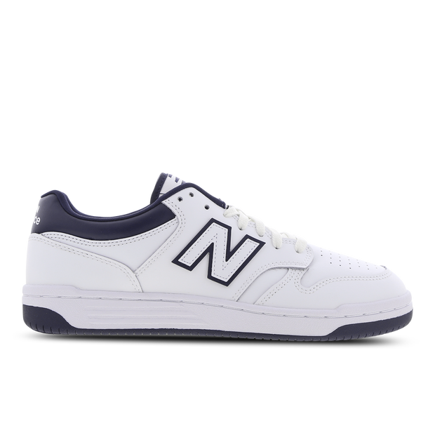New Balance Men's 480 in White/Blue Leather - BB480LWN