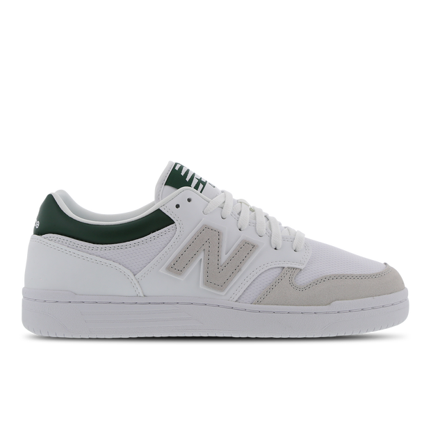New Balance Men's 480 in White/Green Leather - BB480LKD