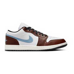 Men Shoes - Jordan 1 Low - White-Blue Grey-Black