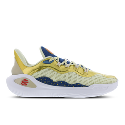 Heren Schoenen - Under Armour Curry 11 - Lemon Ice-Metallic Gold-Red