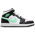 Jordan 1 Mid - Homme Chaussures White-Green Glow-Black