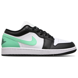 Men Shoes - Jordan 1 Low - White-Black-Green Glow