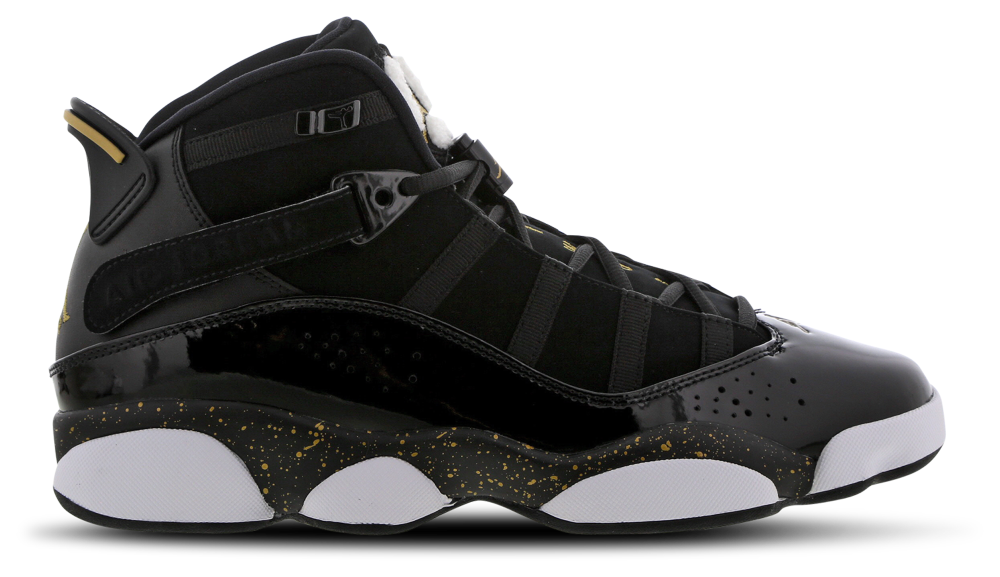 Jordan 6 Rings - Men Shoes (Black-Metallic Gold-White)