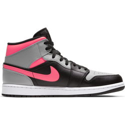 Men Shoes - Jordan 1 Mid - Black-Pink-Grey